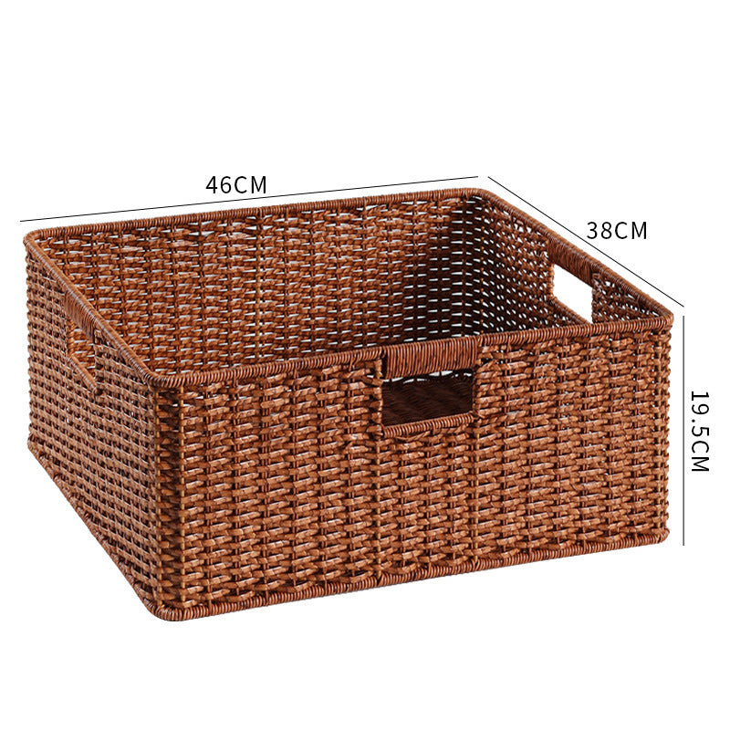 Handcrafted Large Rectangular Wicker Storage Basket Stornfield