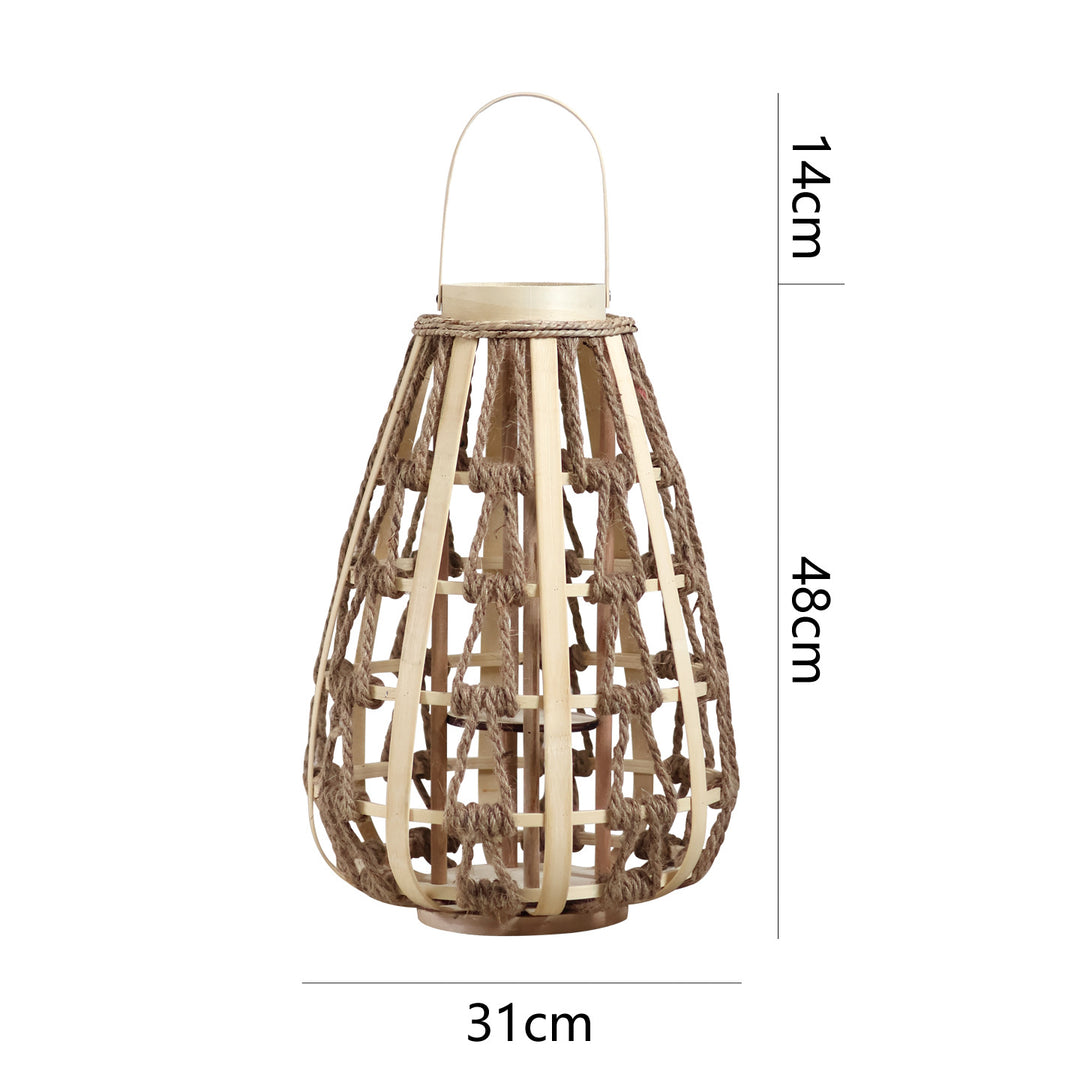 Decorative lantern made of rattan Stornfield