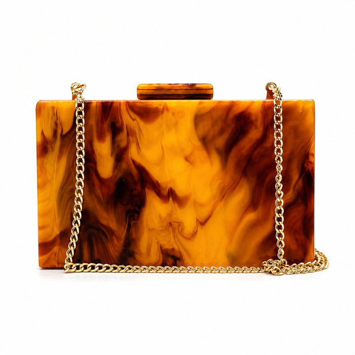 Luxurious Abstract Acrylic Evening Clutch