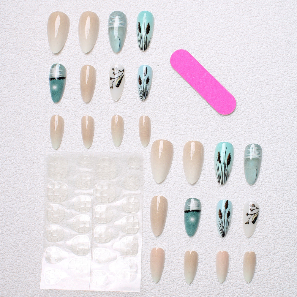 Artistic Nature-Inspired Press-On Nails Stornfield
