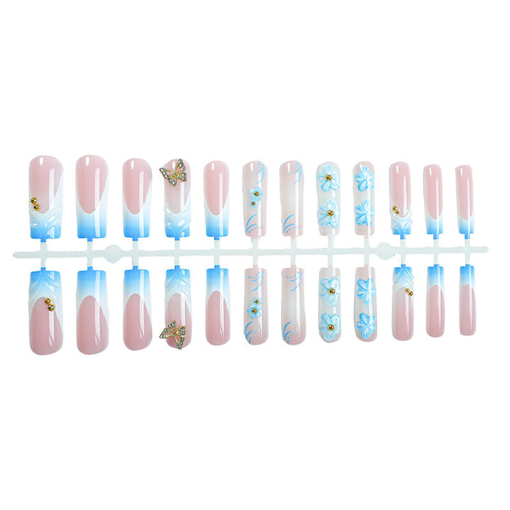 Artistic Floral and Butterfly Press-On Nails Stornfield