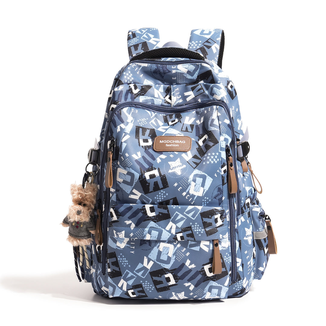 Stylish Multi-Compartment Graphic Print Backpack Stornfield