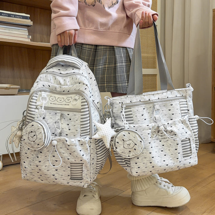 Multi-Pocket Star-Patterned Backpack Stornfield
