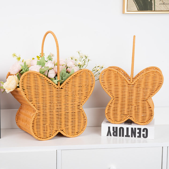 Butterfly-Shaped Woven Storage Basket Stornfield