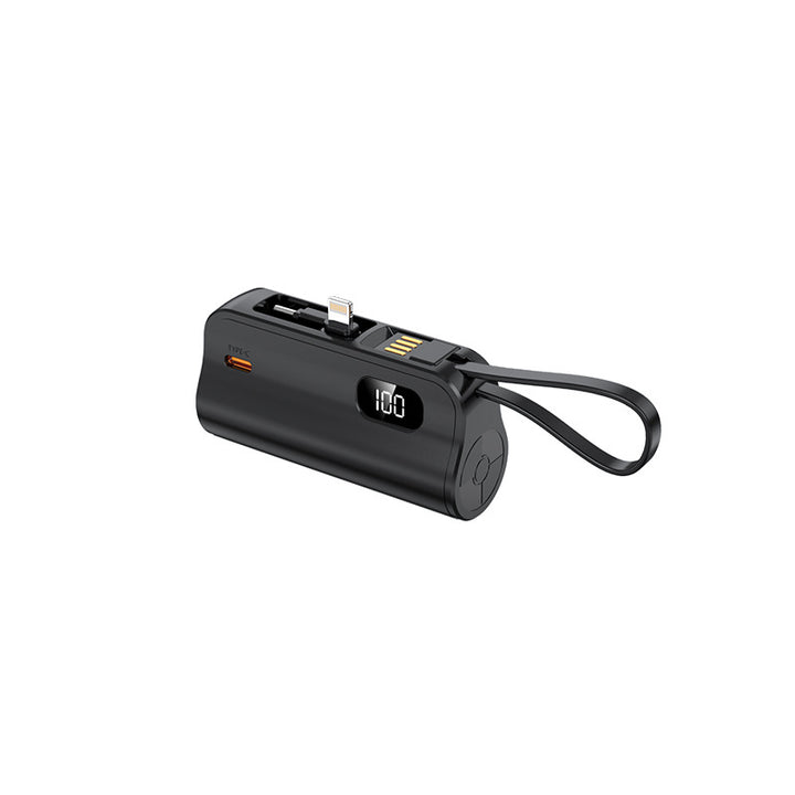 Portable power bank with integrated cables and LED display Stornfield