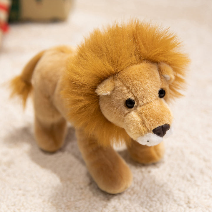 Realistic Plush Lion Companion with Full Fluffy Mane and Poseable Legs Stornfield