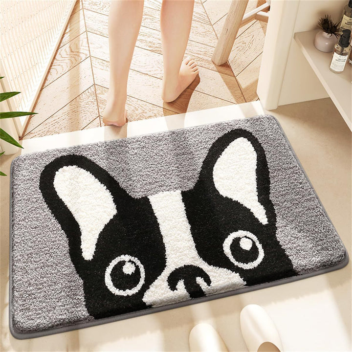 Decorative Dog-Themed Bath Mat