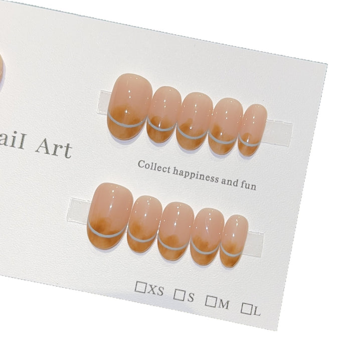 Artificial nails with modern French manicure design Stornfield