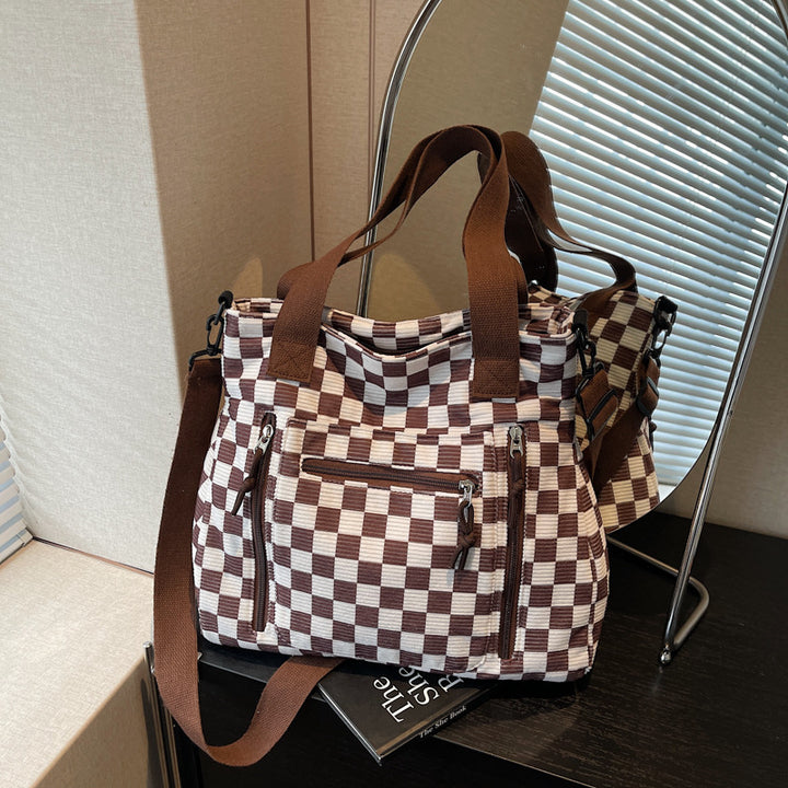 Versatile Checkered Tote Bag Stornfield