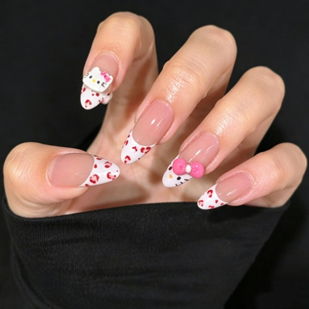 Artistic Press-On Nail Set with Celestial Design Stornfield
