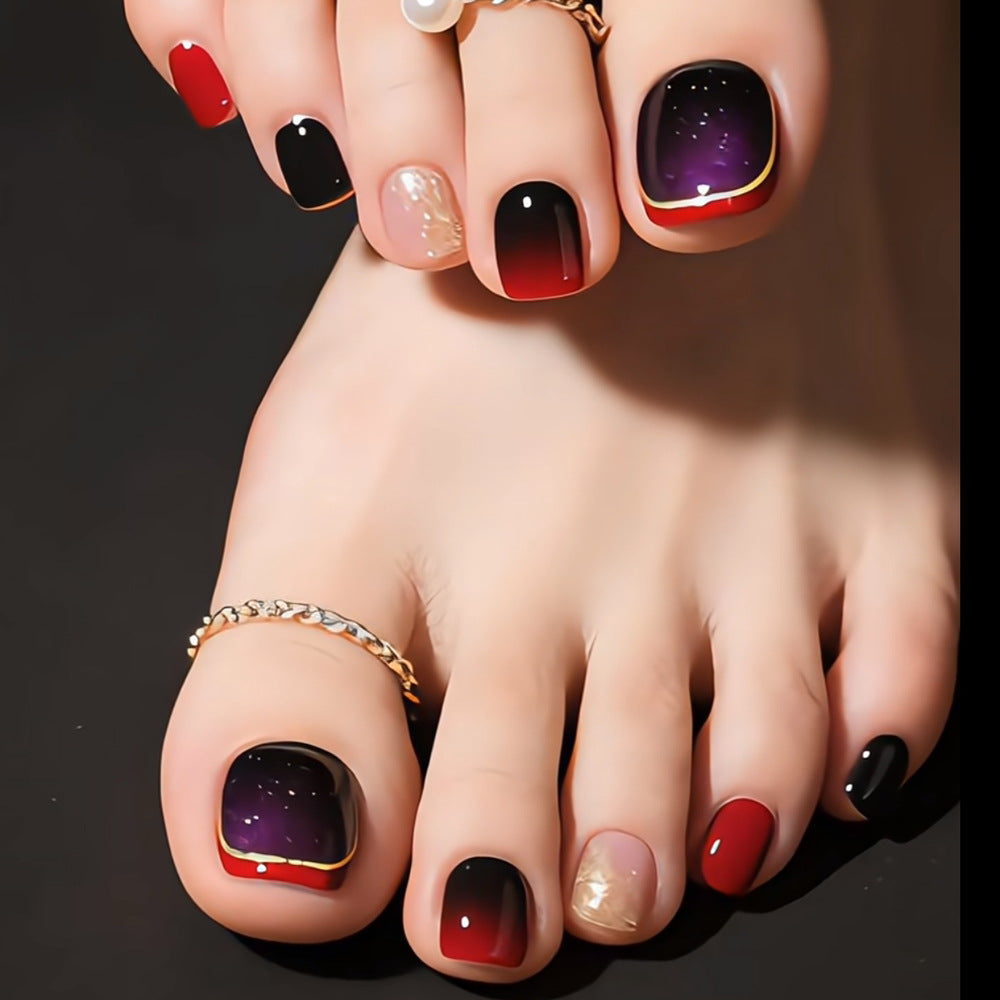Artistic Ombre Press-On Toenails Stornfield
