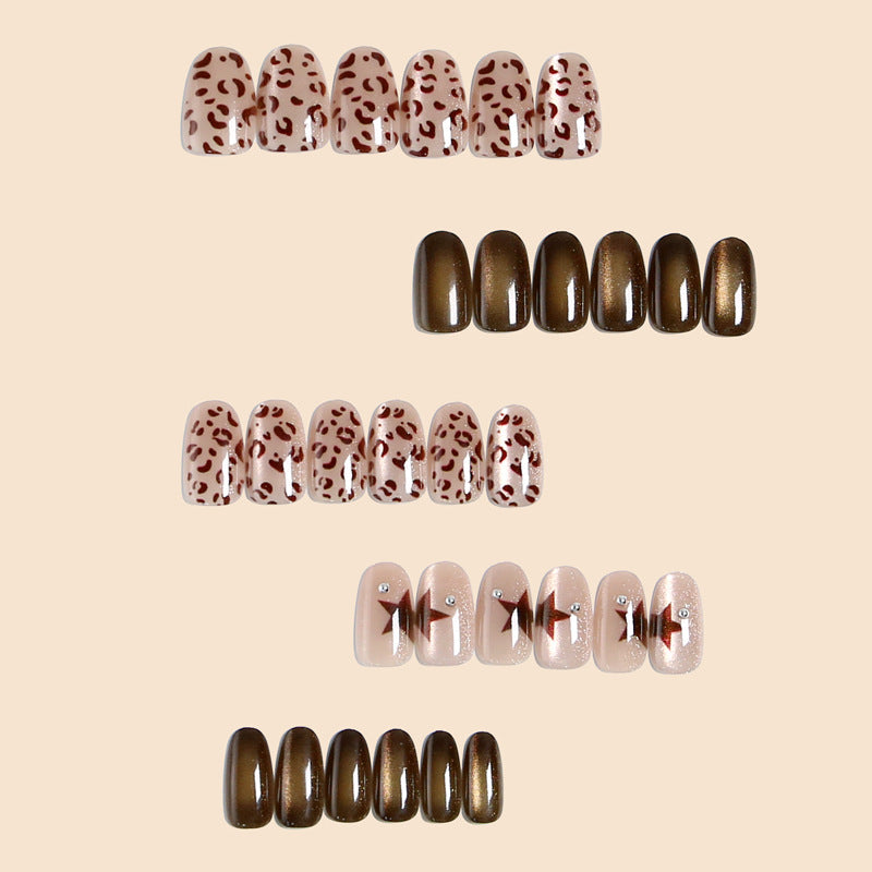 Artificial nails in modern animal print design Stornfield
