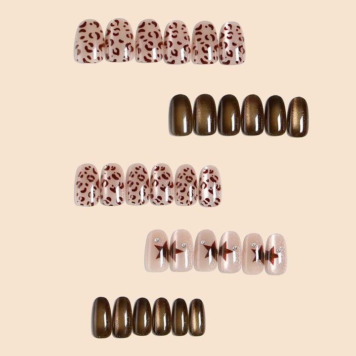 Artificial nails in modern animal print design Stornfield