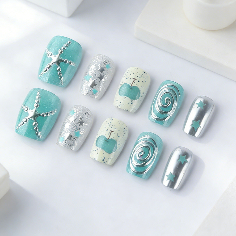 Ocean-Inspired Press-On Nail Set Stornfield