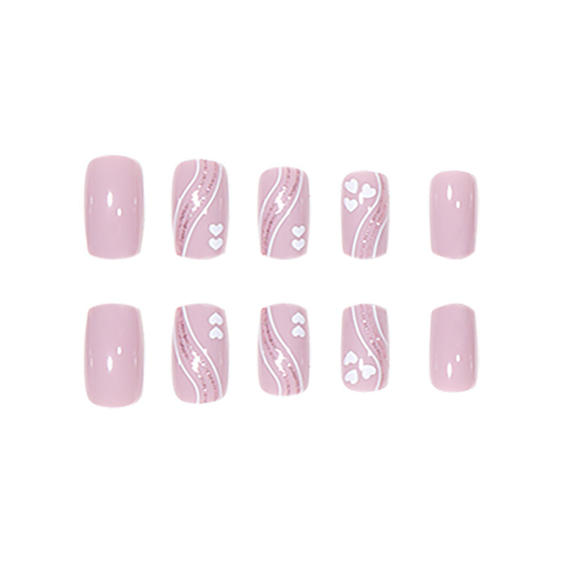 Heart-Patterned Press-On Nails Stornfield