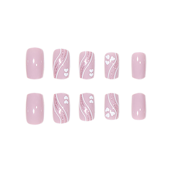 Heart-Patterned Press-On Nails Stornfield