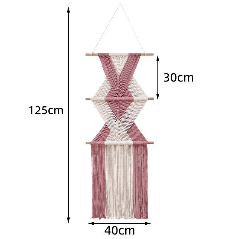 Macramé Wall Decor with Geometric Pattern Stornfield