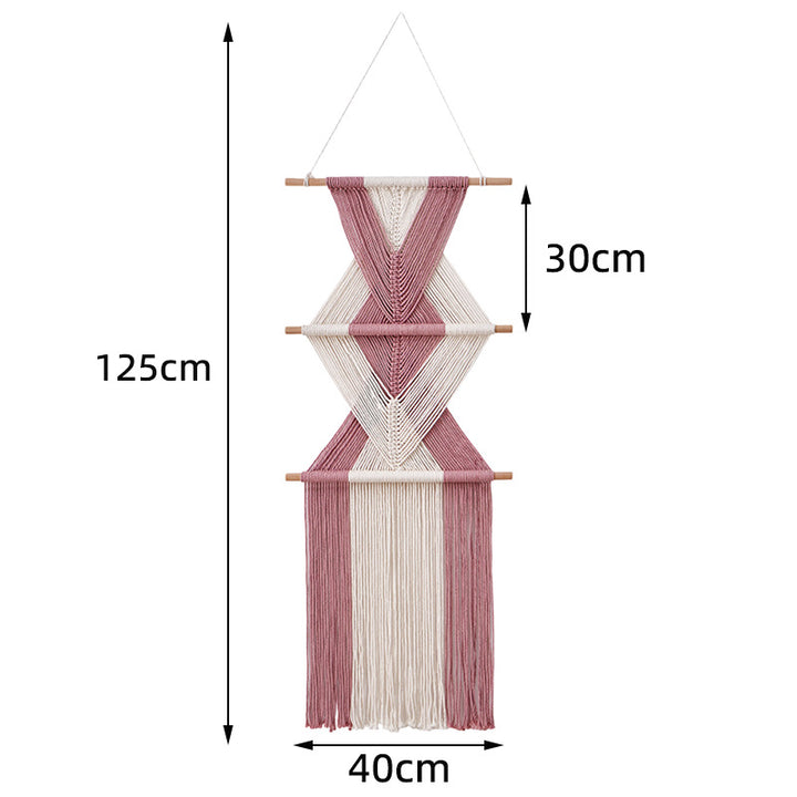 Macramé Wall Decor with Geometric Pattern Stornfield