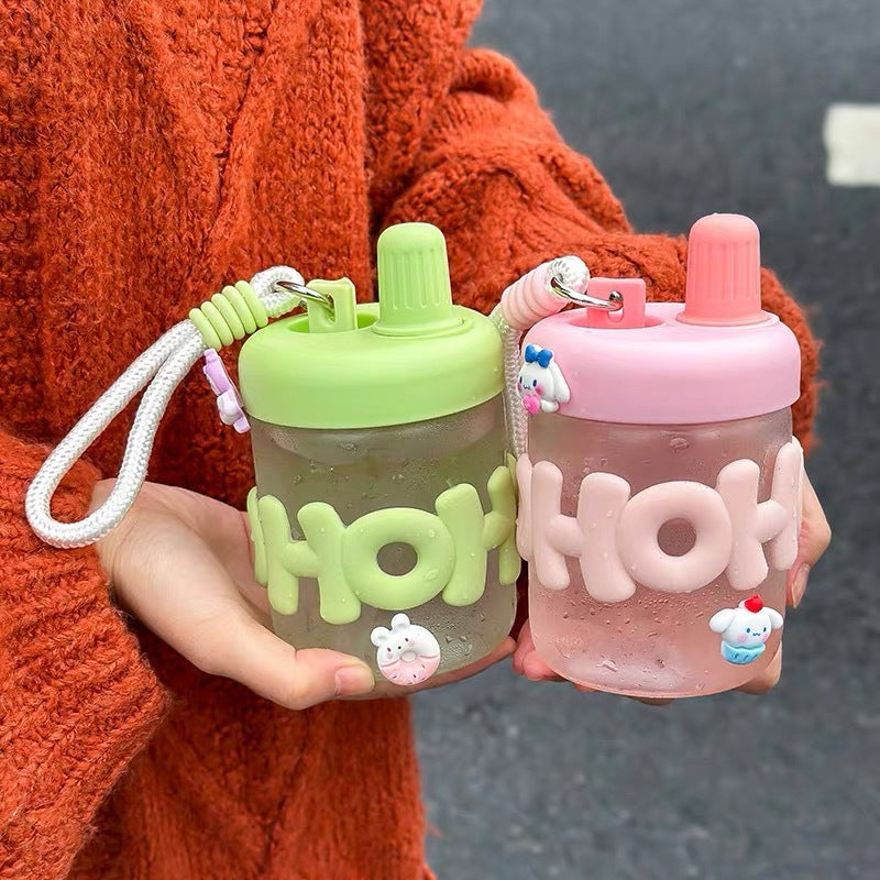 Women's funny and practical water bottle with integrated carrying strap Stornfield