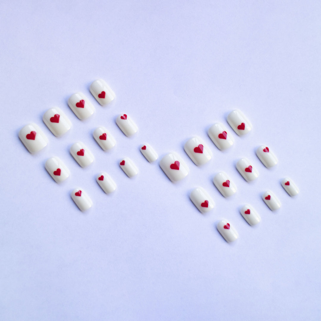 Heart Accented Nail Art