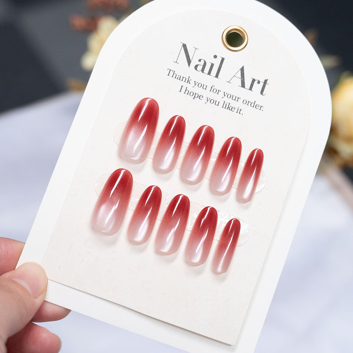 Ombre Stiletto Press-On Nails with Glitter Accents