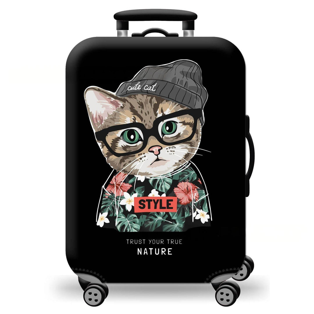 Unisex hard-shell suitcase with playful cat design Stornfield