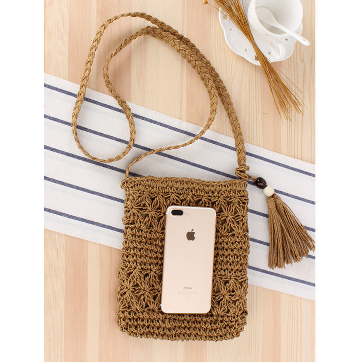 Macrame Crossbody Bag with Playful Tassel Detail Stornfield