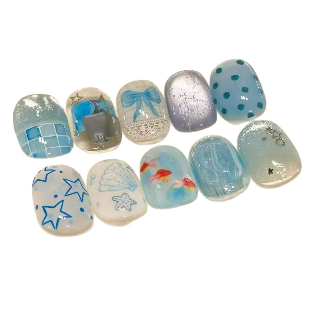 Cute Character Press-On Nail Art Set Stornfield