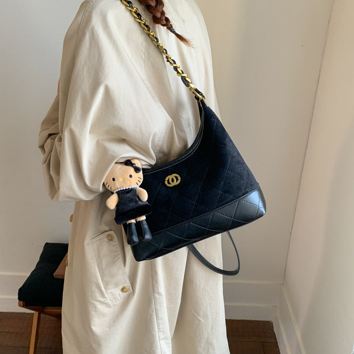 Quilted Suede Shoulder Bag Stornfield