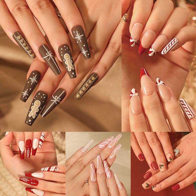 Artful Christmas nail art with original gingerbread motif Stornfield