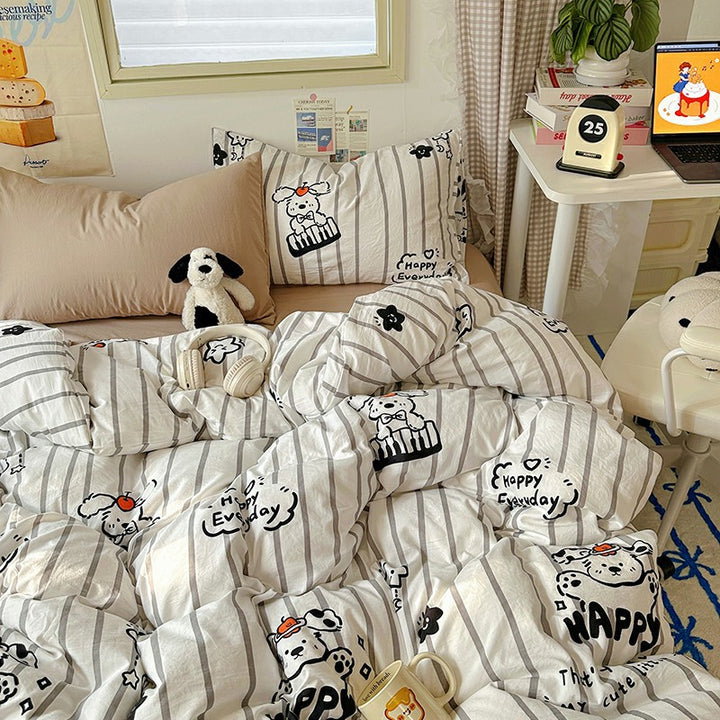 Floral Patterned Quilted Duvet Cover