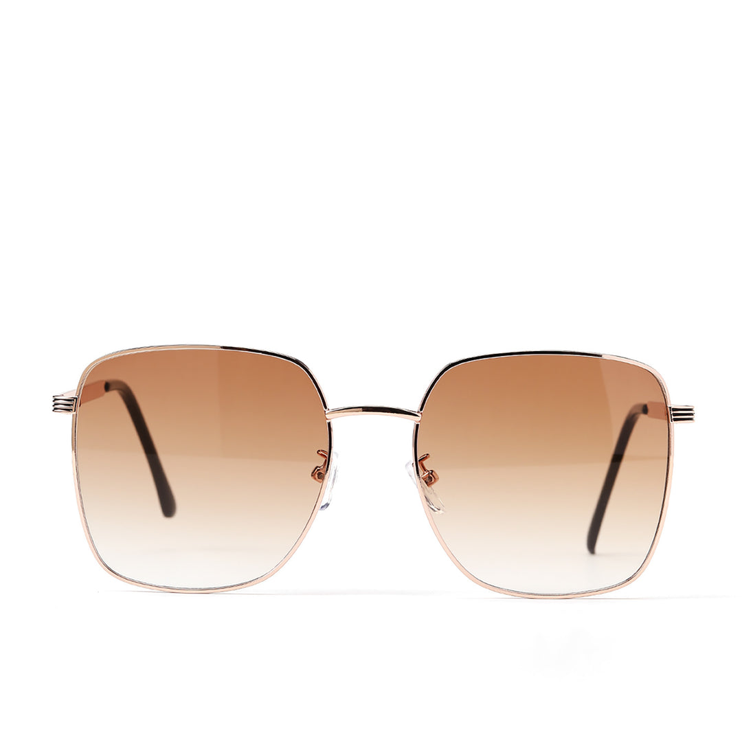 Women's square sunglasses with elegant metal frame and mirrored lenses Stornfield