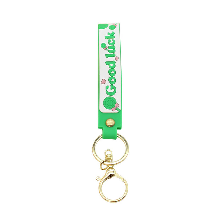 Unisex keychain with motivating lucky saying Bowlift