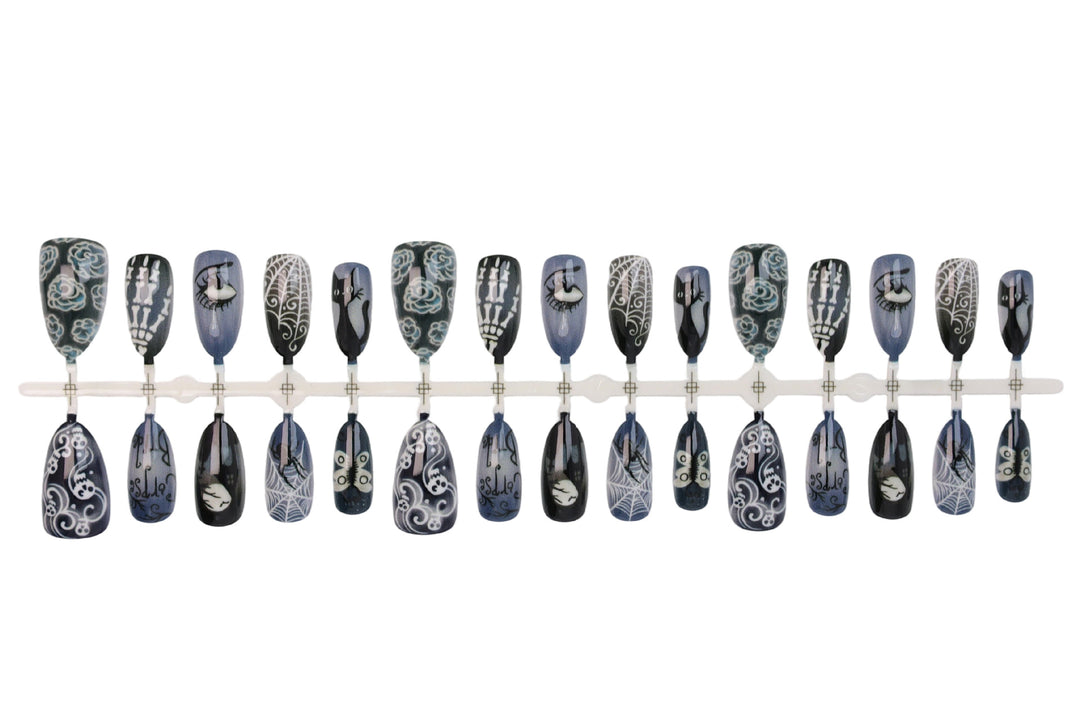 Halloween Artificial Nail Set with Unique Spooky Designs Stornfield