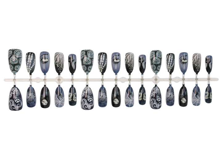 Halloween Artificial Nail Set with Unique Spooky Designs Stornfield