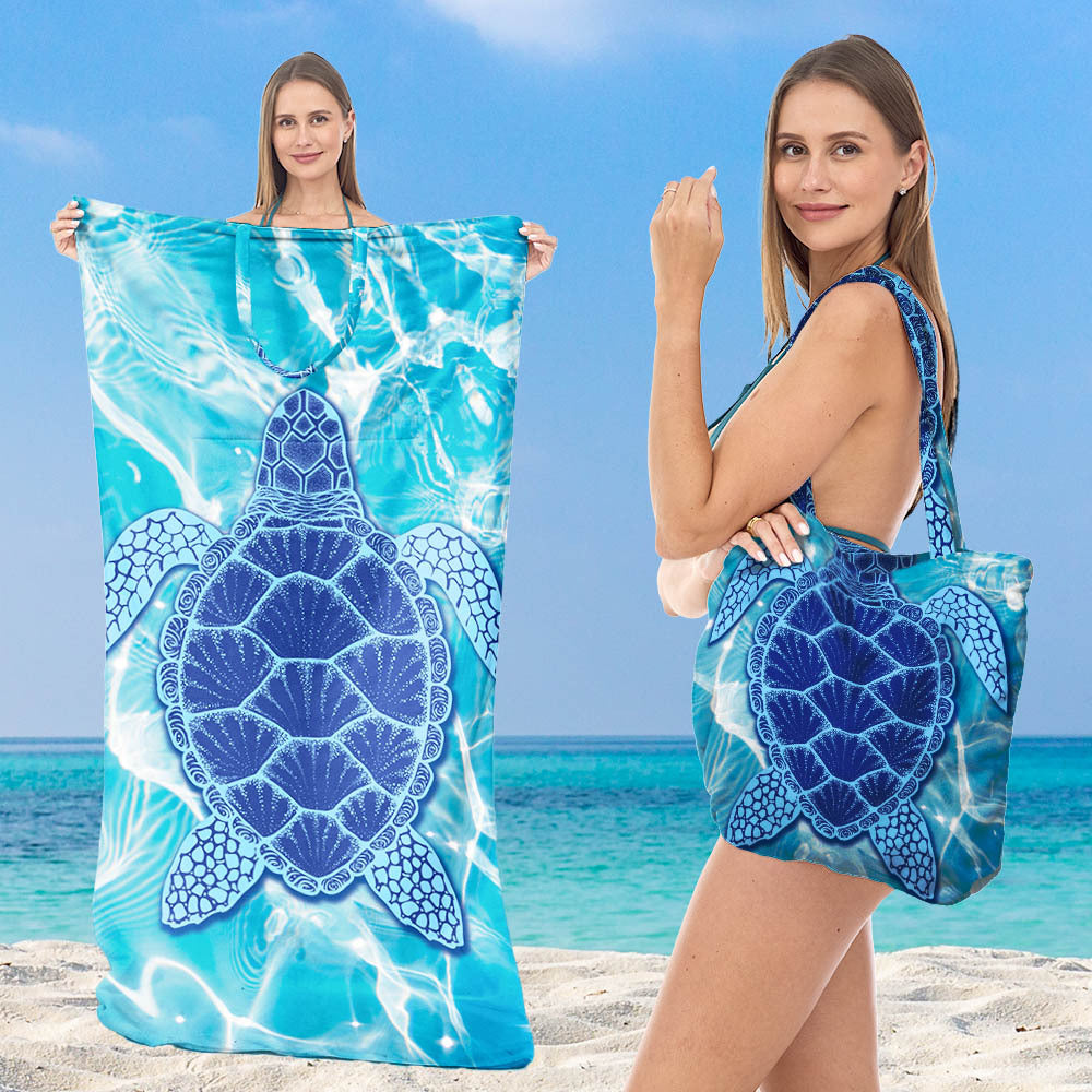 Beach towel with elegant floral patterns Stornfield