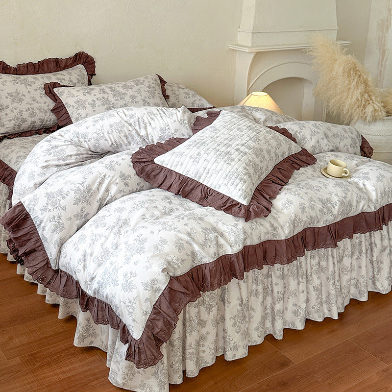 Floral Print Bedspread Set