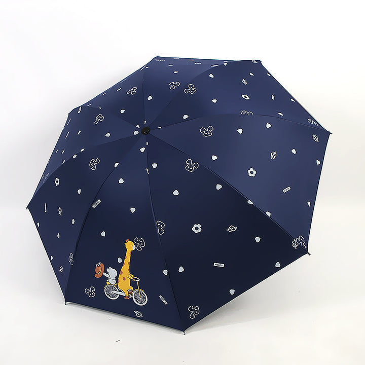 Women’s Folding Umbrella with Playful Animal Design Stornfield