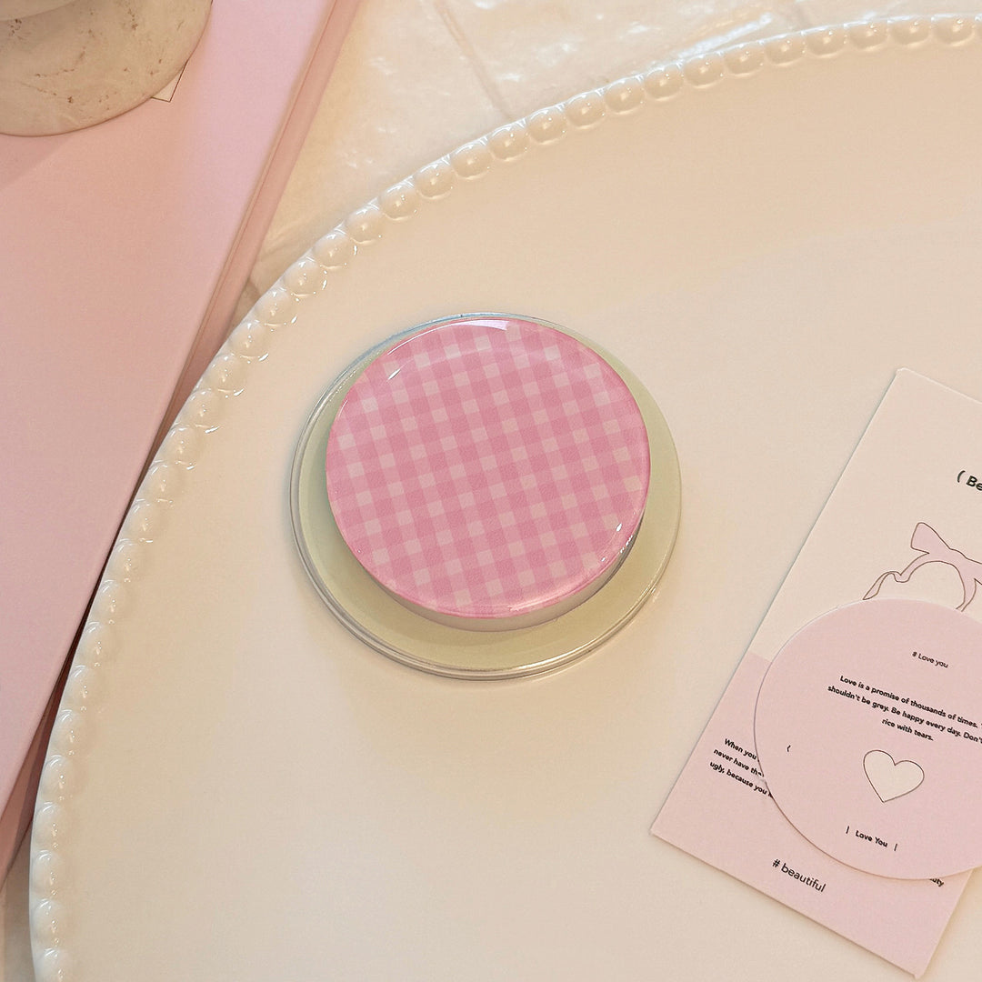 Practical glass coaster with checkered pattern Stornfield