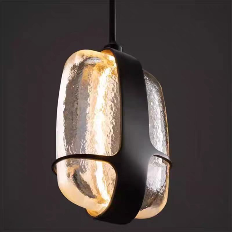 Modern Industrial Glass Pendant Light
