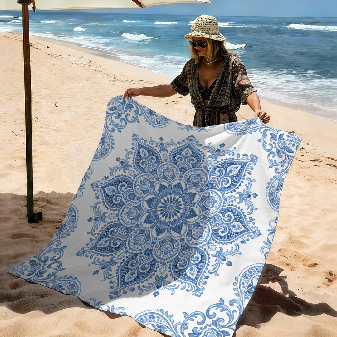 Mandala Design Beach Mat Stornfield