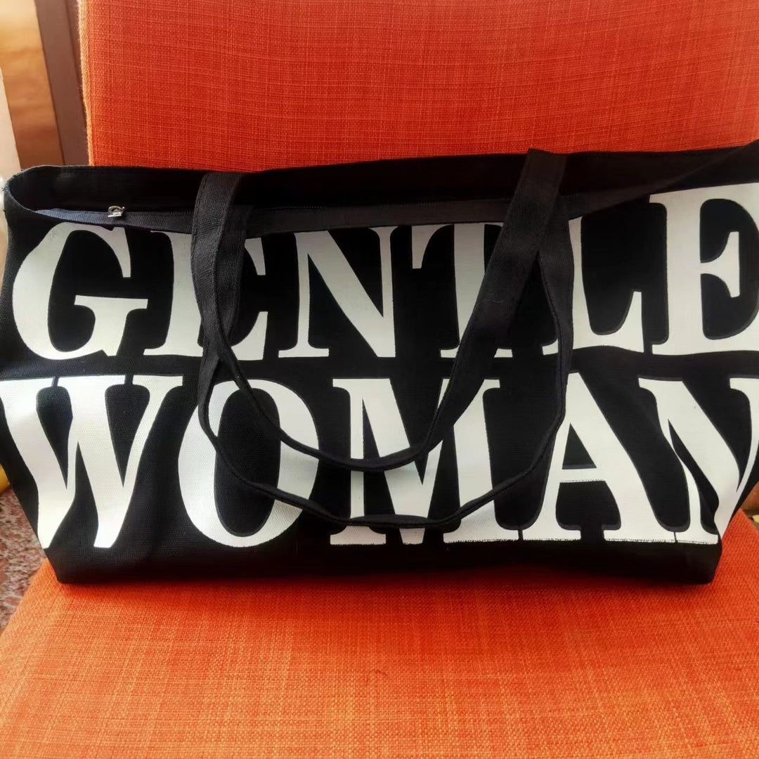 Fashionable cotton bag with striking lettering Stornfield