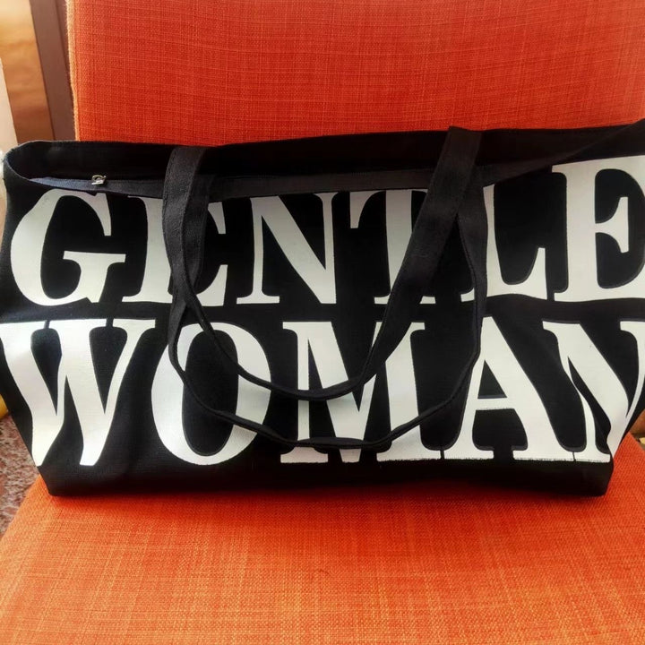 Fashionable cotton bag with striking lettering Stornfield