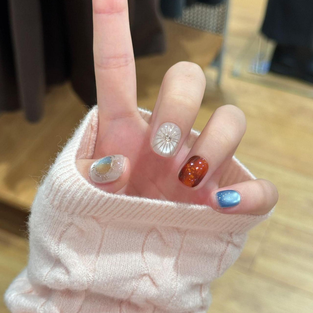Artificial Artificial Nails with Sparkling Effects Stornfield