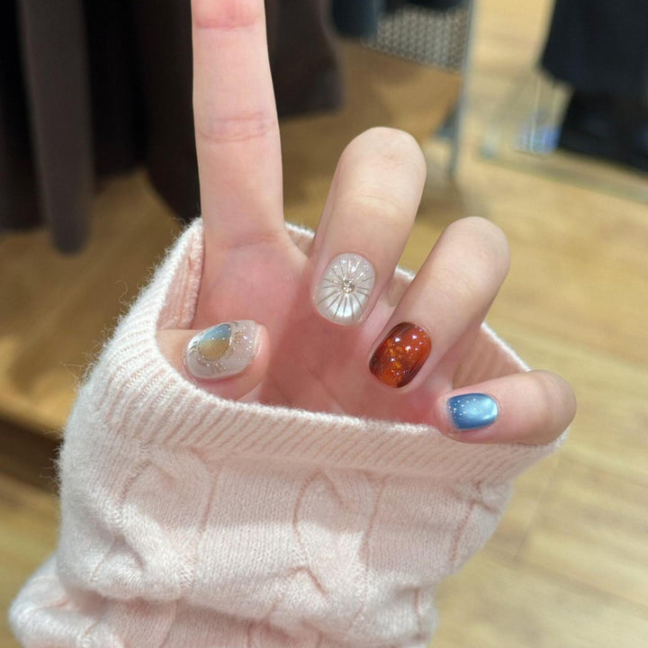 Artificial Artificial Nails with Sparkling Effects Stornfield