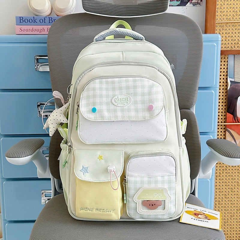 Multi-Pocket Travel Backpack with Cute Character Accents Stornfield