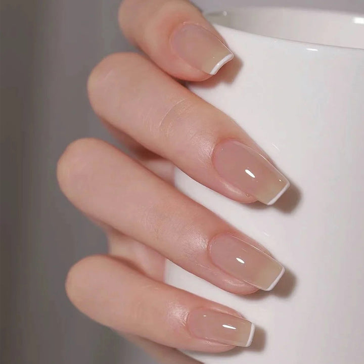 Artistic Press-On Nail Set with Glittery Star Accents Stornfield