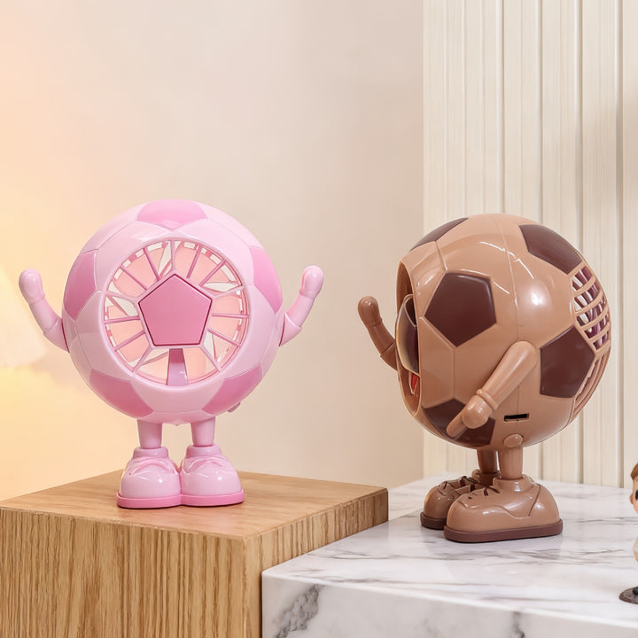 Ladies portable USB mini fan in creative soccer design Stornfield