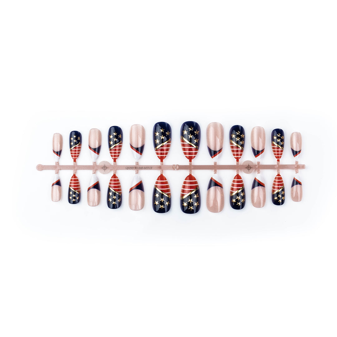 Sports-Themed Press-On Nail Art Set