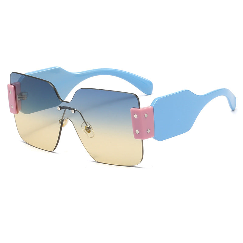 Women's fashionable flat sunglasses with creative design Stornfield